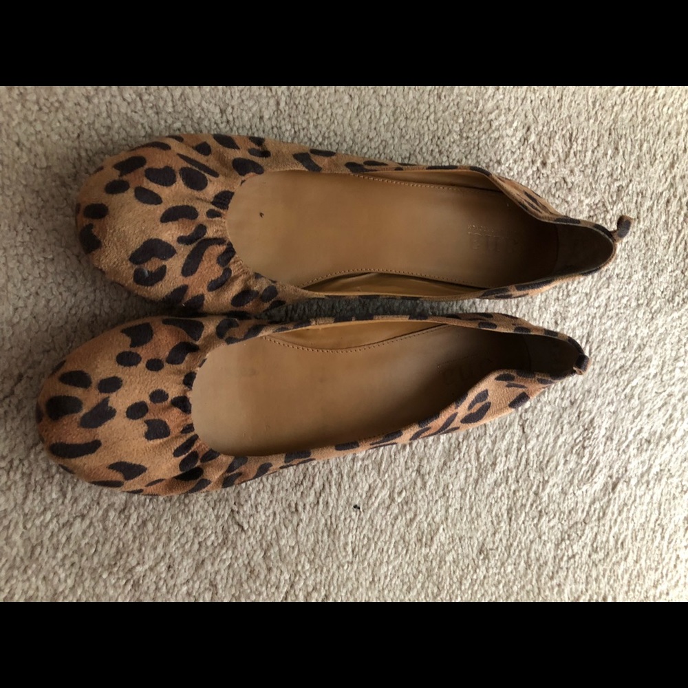 A.N.A. Leopard flats - size 9
